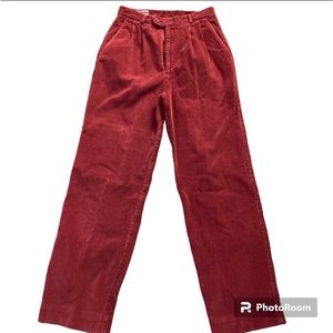 Vintage Freeway berry high waisted corduroy trouser wide leg pants 80s 90s